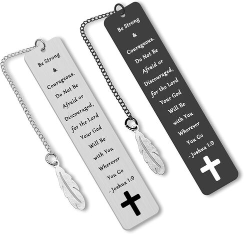 2Pcs Christian Bookmark Religious Gifts for Women Men Christian Birthday Gift Reading Lovers Gift Bible Verse Book Markers Scripture Gifts Inspirational Present for Friends in Kuwait