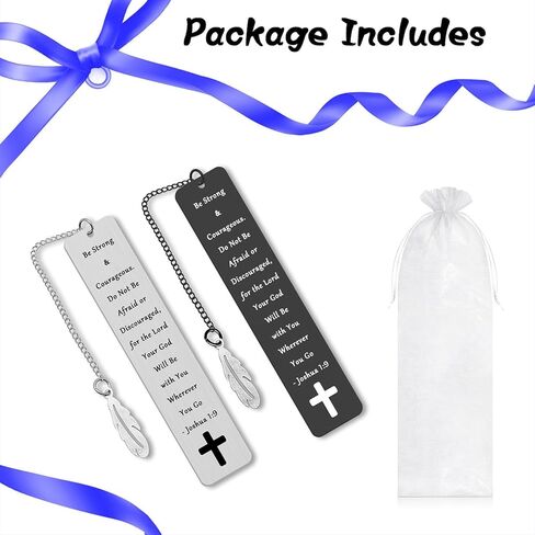 2Pcs Christian Bookmark Religious Gifts for Women Men Christian Birthday Gift Reading Lovers Gift Bible Verse Book Markers Scripture Gifts Inspirational Present for Friends in Kuwait