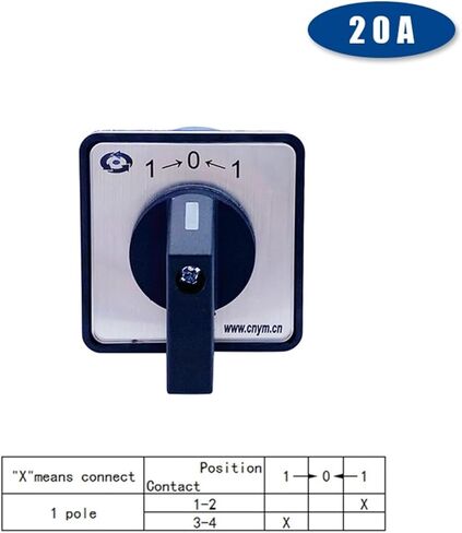 LW26-20/1 Reset Momentary Rotary Cam Changeover Switch 4 Terminals 3 Positions Two Different Loads in Saudi Arabia