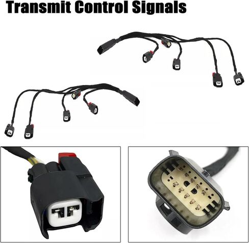 2PCS Fuel Injector Right & Left Rail Harness Compatible with Cadillac,Compatible with Chevrolet 2014 2015 2016 2017 2018-2023 5.3L 6.0L 6.2L 6.6L V8 Engine, Replace HAR001R HAR002L in Kuwait