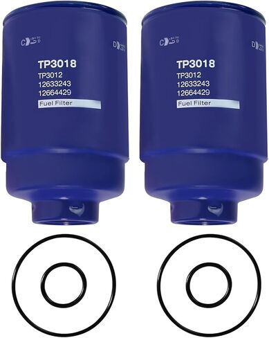 2-Pack Fuel Filter for 6.6 Diesel TP3018 Compatible with Chevy Silverado 2500HD 2007-2015,for Express 2500 2012-2016,for 3500HD 2007-2015,for GMC Savana 2500 2012-2015 V8 Diesel Engine in Kuwait