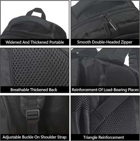 Laptop Backpack for Men, 17.3 Inch Travel Backpacks BookBag with Laptop Compartment, Water Resistant Business Work Casual Computer Daypack w/USB Charging/Headphone Port, Black in Saudi Arabia