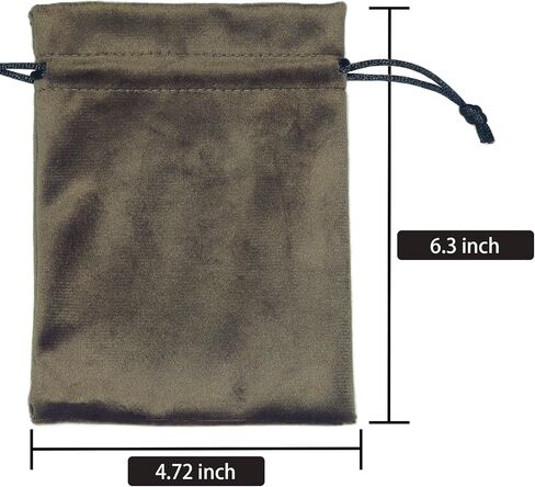 6Pcs Velvet Dice Bag (Brown, Gray, Blue) 6.3 x 4.72 Inch with Drawstrings, Pouch for Dice, Token, Jewelry, Small Gifts, Collection, RPG Board Game Item in Kuwait