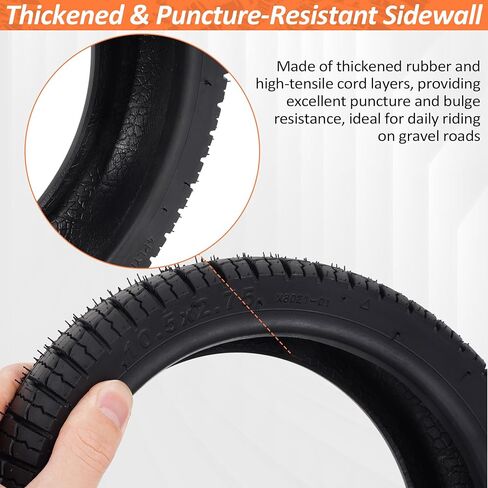 RUTU 10.5x2.75 Tubeless Tire for Segway Ninebot P65 P100 P100S Electric Scooter Thicken E-bike Tire 1-Pack in Kuwait