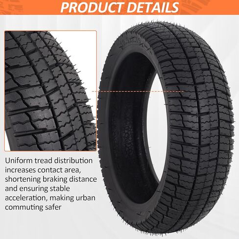 RUTU 10.5x2.75 Tubeless Tire for Segway Ninebot P65 P100 P100S Electric Scooter Thicken E-bike Tire 1-Pack in Kuwait