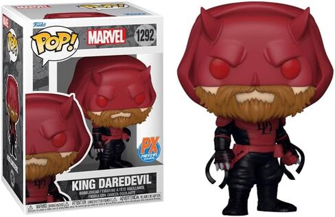 POP Marvel: Daredevil - King Daredevil (PX Previews Exclusive) Funko Vinyl Figure (Bundled with Compatible Box Protector Case), Multicolor, 3.75 inches in Kuwait