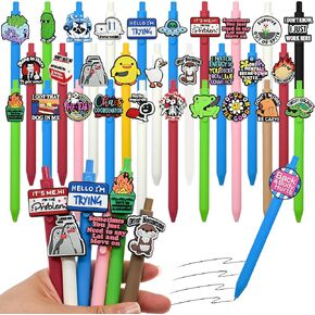 Gibleitz Funny Pens for Adult 20PCS Random Different Sarcastic Ballpoint Pen Novelty Humorous Pens for Women Men Office Worker Coworker Gifts Funny Office Supply in Saudi Arabia