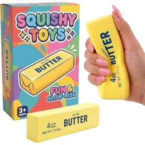Butter Squishy Toy, Slow Rising Dumpling Squishy Butter Squeeze Toy Sensory Stress Relief, Gifts for Boys Girls Stretchy Fidget Toys for Anxiety Relief Party Favors 1Pcs in Saudi Arabia