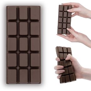 Squishy Chocolate Squeeze Toys for Kids Adults, Slow Rising Black Chocolate Stress Balls for Boys Girls, Ultra Soft Handmade Food Sensory Fidget Toys Anxiety Relief for ADHD/ADD/Autism, Ideal Gifts in Saudi Arabia