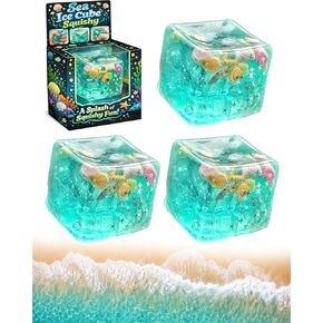 Ice Cube Squishy, Ice Cubes Stress Balls, Soft Slow Rise Squishy Stress Relief Sensory Toy, ICES Cubes Marine Shells Squishies Toy, Stretchy Fidgets Toys, Squeeze Ball Hand Toys in Saudi Arabia