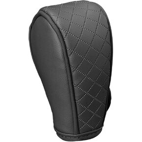 Leather Car Gear Shift Cover, Anti-Slip Breathable Gear Stick Shift Knob Cover, Durable Gear Shifter Stick Protector, Universal for Car, SUV, Truck (Black) in Kuwait