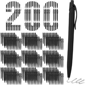 200pack Retractable Black Click Pens Bulk Medium Point Ballpoint Pens, 1.0mm Smooth Black Ink Pen Bulk for Journaling School Office Supplies in Saudi Arabia