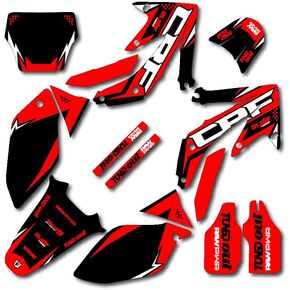 Black Red Shift Graphics Kit Compatible with 05-08 Crf450R CRF450 CRF 450 450R Shroud Plates in Saudi Arabia