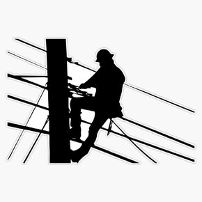 Lineman Sticker Bumper Sticker Vinyl Decal 5" in Kuwait
