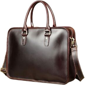 laptop bag Leather Briefcase for Men 15 Inch Laptop Crossbody Shoulder Messenger Bag Attache Case for Business Travel Work in Kuwait