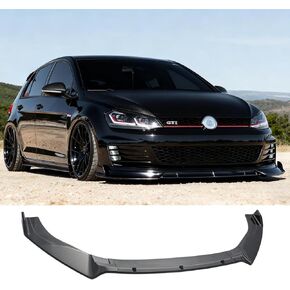 Front Bumper Lip Splitter for 2015–2021 Volkswagen Golf GTI MK7 MK7.5 R Style 3PCS, Gloss Black in Saudi Arabia