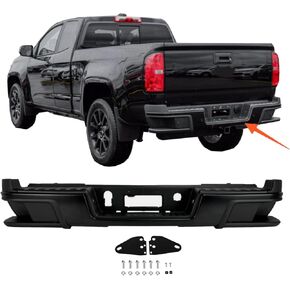 Black Rear Step Bumper For 2015-2022 Chevy Colorado/GMC Canyon, w/o Sensor Holes, with Side Pads GM1103180 in Saudi Arabia