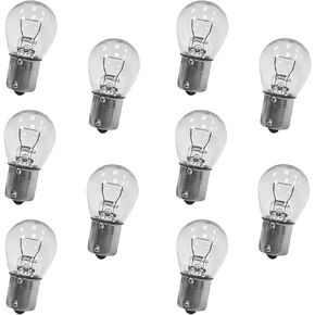 10PCS 1156 Bulb Turn Signal Brake Light Reverse Tail Light Bulb P21W 1141 BA15S 12V 21W High Brightness Halogen Bulbs Replacement for Taillight Parking Lights Car Motorcycle SUV Truck RV (White) in Saudi Arabia