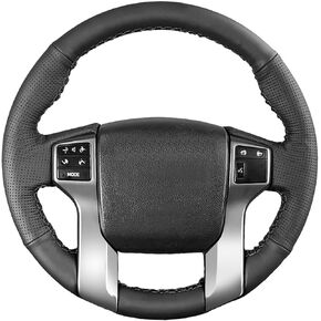 غطاء عجلة القيادة من الجلد Belinous، غلاف عجلة القيادة مخيط يدويًا لسيارة Toyota 2012-2023 Tacoma، 2014-2021 Tundra، 2010-2024 4Runner، 2014-2022 Sequoia مع غطاء مثبت في المصنع (علامة W/O) in Kuwait