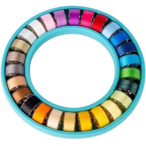 YLI Color Wheel Prewound Bobbins - Class 15 60 wt Polyester, Lint Free - 26 Pack with Silicone Ring in Kuwait