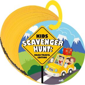 Kids Scavenger Hunt Game - Roads Trip Edition, Toddler Road Rally Scavenger Hunt Cards, Road Trip Toys Games for 3 Year Old's & Up, Outdoor Preschooler Car Activities, Educational Family Fun Game Gift in Kuwait