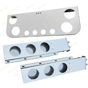 Stainless Steel Rear Center Light Panel w/Cutout + 2.5" Mud Flap Hanger Set in Saudi Arabia