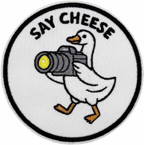 3.5'' Goose Photographer with Camera Embroidered Iron on Patch for Photographers in Kuwait