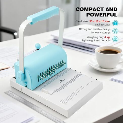 MECOLOUR Cinch Book Binding Machine,Hole Pitch 2:1,Binding Kit with 10PCS 5/8'' Binding Wires & Plier,12 Holes A6, 23 Holes A4,Punch up to 20 Sheets,for DIY Notebooks, Calendars, Journals, and Albums in Saudi Arabia