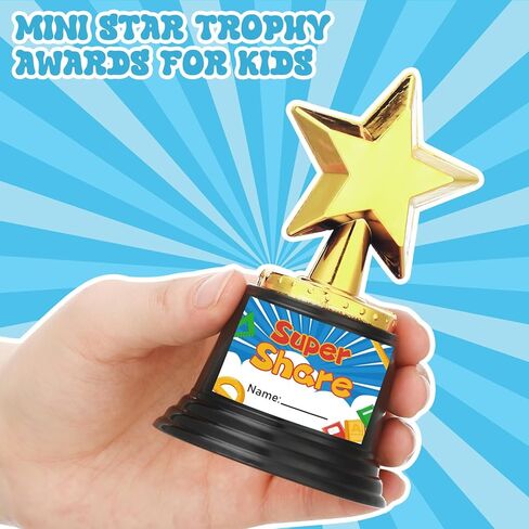 Tandefio 30 Set Awards 4.5 Inch Mini Star Trophy Bulk Superlative Awards Certificates Trophies Gift for 2026 Graduation Supplies in Kuwait