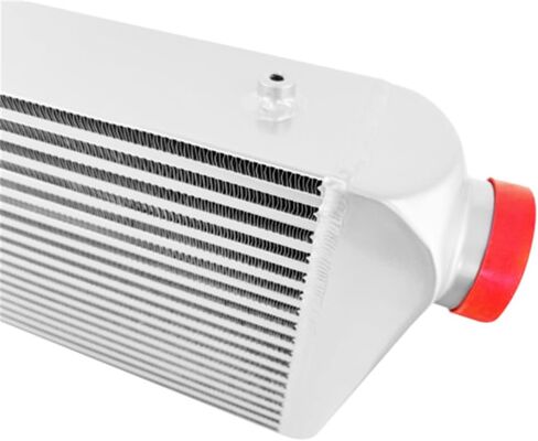 Universal Aluminum Front Mount Intercooler 700X300X100 mm, 3" Inlet Outlet, Silver in Kuwait