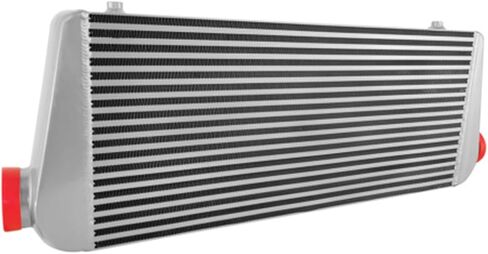 Universal Aluminum Front Mount Intercooler 700X300X100 mm, 3" Inlet Outlet, Silver in Kuwait