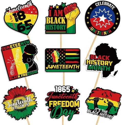 144PCS Happy Juneteenth Day Cupcake Toppers Toothpicks – Freedom Independence Day Cocktail Appetizer Cake Decorations Party Supplies Picks in Saudi Arabia