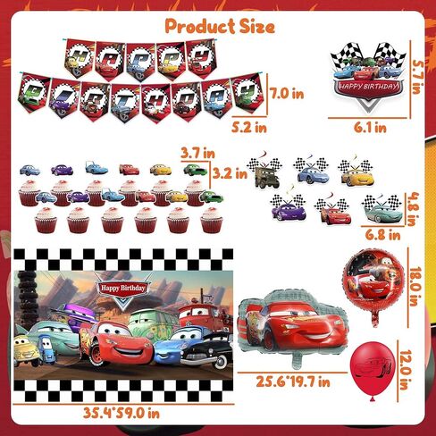 Cartoon Birthday Party Supplies, Adult Party Decorations Include Banner Backdrop Hanging Swirl for Celebration Decor in Saudi Arabia