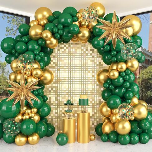 Amandir Navy Blue Gold Balloons Garland Arch Kit for Graduation Party Decorations, 145Pcs Gold Black Confetti Balloons with Foil Star for 2026 Graduation College Congrats Grad Class Birthday Supplies in Kuwait