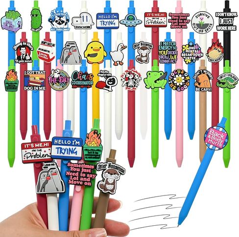 Gibleitz Funny Pens for Adult 20PCS Random Different Sarcastic Ballpoint Pen Novelty Humorous Pens for Women Men Office Worker Coworker Gifts Funny Office Supply in Saudi Arabia