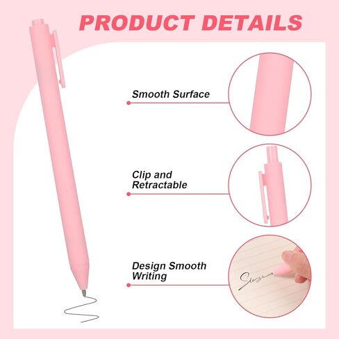 COMNICO 100 Pcs Ballpoint Pens, 1.0 mm Retractable Comfortable Writing Pens Large Capacity Black Ink Ballpoint Pen Set for Teacher Student Office School Home Supplies in Kuwait
