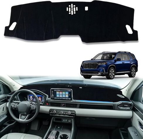 Non-Slip Dash Cover Dashboard Cover Mat Custom Fit Center Console Cover Sunshield Protector Pad Compatible with for Honda Pilot 2023 2024 2025 Accessories Pad (Without HUD) (Black Trim) in Kuwait