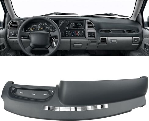 Dashboard Cover Compatible with 1995-1996 Chevrolet GMC C/K 1500/2500/3500 Tahoe Suburban Yukon w/Pass Cupholder Plastic(ABS) Painted+Textured Dark Blue in Kuwait