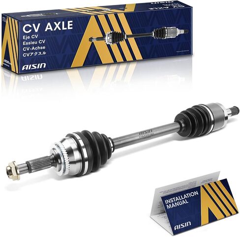 AISIN AFTERMARKET CVAAZ-01087 Front Driver CV Axle Shaft Assembly - Compatible with Hyundai Elantra 2001-2006, Tiburon 2003-2008, Kia Spectra 2004-2009, Spectra5 2005-2009 - Manual Transmission (MT) in Kuwait