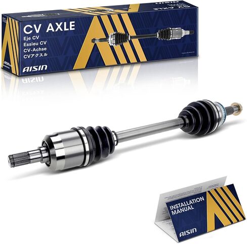 AISIN AFTERMARKET CVAAZ-01087 Front Driver CV Axle Shaft Assembly - Compatible with Hyundai Elantra 2001-2006, Tiburon 2003-2008, Kia Spectra 2004-2009, Spectra5 2005-2009 - Manual Transmission (MT) in Kuwait