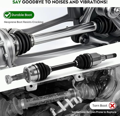 Pair (2) Front CV Axle Shaft Assembly Fit for Chevrolet Sonic LS/LT 2012–2017 L4 1.8L & Sonic LTZ 2012–2014 (Automatic Transmission Only), Driver and Passenger Side in Kuwait
