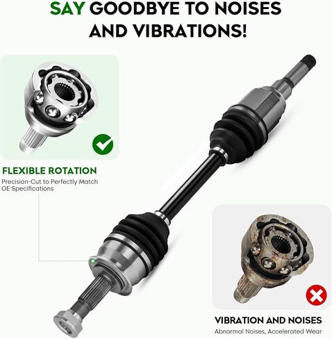 Pair (2) Front CV Axle Shaft Assembly Fit for Chevrolet Sonic LS/LT 2012–2017 L4 1.8L & Sonic LTZ 2012–2014 (Automatic Transmission Only), Driver and Passenger Side in Kuwait