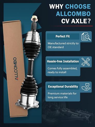 ALLCOMBO [AWD 4WD] CV Axle Front for 2002 2003 2004 2005 2006 Chevy Avalanche 2500, for Chevy Silverado Suburban GMC Sierra Yukon XL 1500 2500 3500 HD Classic Replacement, Driver and Passenger Side in Kuwait