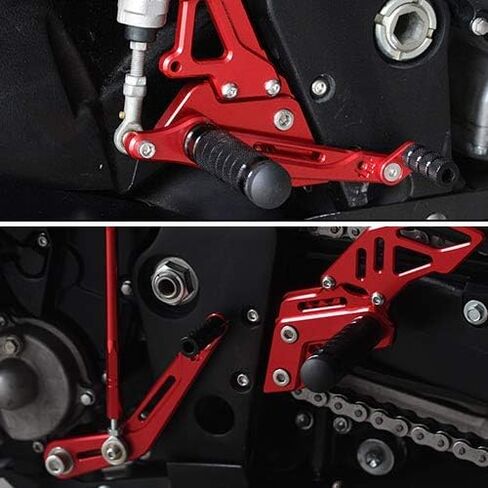 CNC Motorcycle Knurled Shifter Peg Anti-Skid Gear Shift Brake Lever Foot Pegs Pedal 6mm Hole Front Footrests Footpeg Rearsets For YAMAHA Honda Suzuki Kawasaki Ducati Aprilia Racing Motorbike in Saudi Arabia