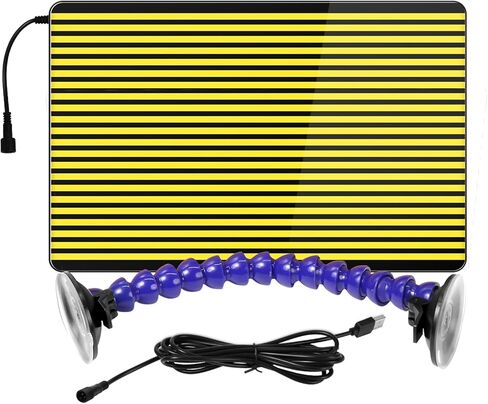 LadyRosian LED Stripe Line Board Paintless Dent Repair Tools Double Stripe USB Line Reflector Board with Adjustable Holder for Car Body dent Removal Testing Tool in Kuwait