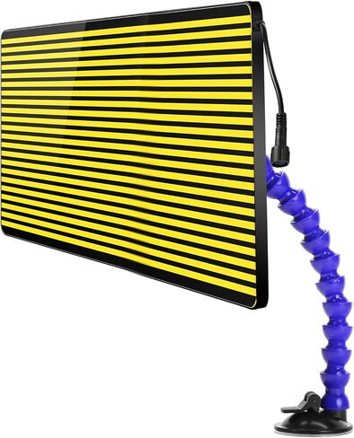 LadyRosian LED Stripe Line Board Paintless Dent Repair Tools Double Stripe USB Line Reflector Board with Adjustable Holder for Car Body dent Removal Testing Tool in Kuwait
