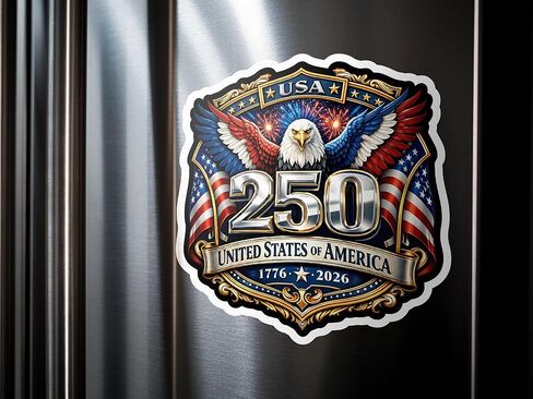 250 Year USA Anniversary Magnet - 2 Pack Magnets for Truck Car SUV Refrigerator Toolbox Gift - Design for Semiquincentennial Liberty & National Pride - 5 Inch 2 Piece - USAMAG0010 in Kuwait