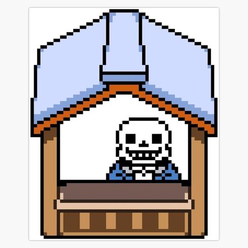 Undertale - Sans' Lookout 5" Removable Magnetic Bumper Sticker | Heavy-Duty Vehicle Magnet in Kuwait