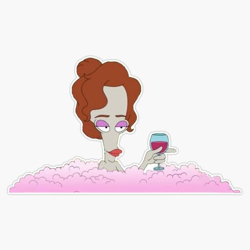 Magnet American Dad Roger Julia Rogerts Magnetic Vinyl Sticker 5" in Kuwait