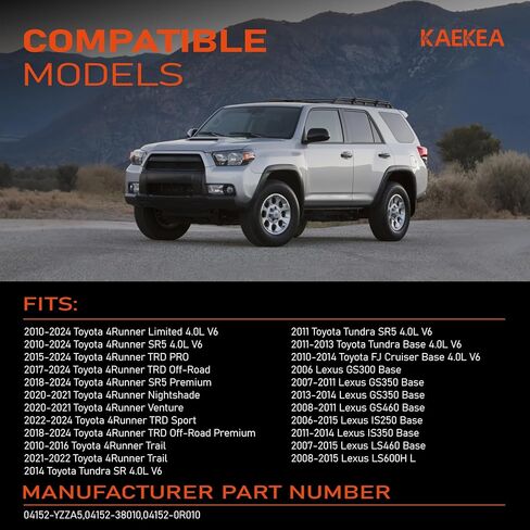 04152-YZZA5 10PCS Engine Oil Filter Kit Compatible with Toyota 4Runner 2010-2024 Tundra 2011-2014 FJ Cruiser 2010-2014 GS300 GS350 GS460 LS460 IS250 IS350 2005-2016 Replace 04152-38010 04152-0R010 in Saudi Arabia